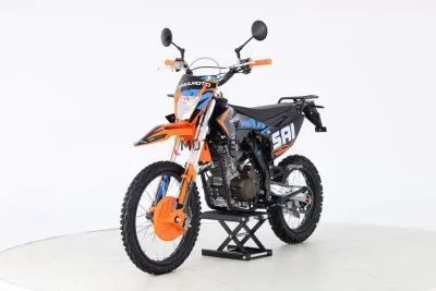 Мотоцикл кроссовый / эндуро Regulmoto (Регулмото) SAI чёрный/оранжевый с ПТС