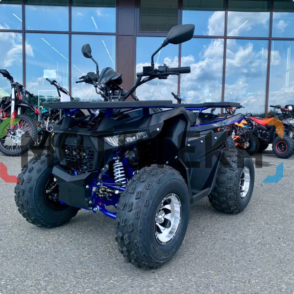 Квадроцикл детский Мотомир ATV Hammer 125 (серия 3) CAST WHEELS чёрный/синий (машинокомплект) | Мототека Квадроцикл детский Мотомир ATV Hammer 125 (серия 3) CAST WHEELS чёрный/синий (машинокомплект) | Мототека